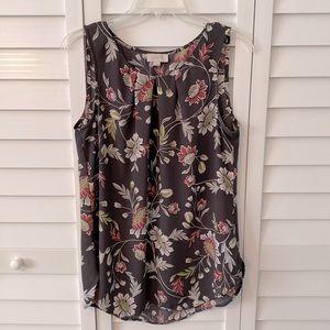 Floral sleeveless blouse